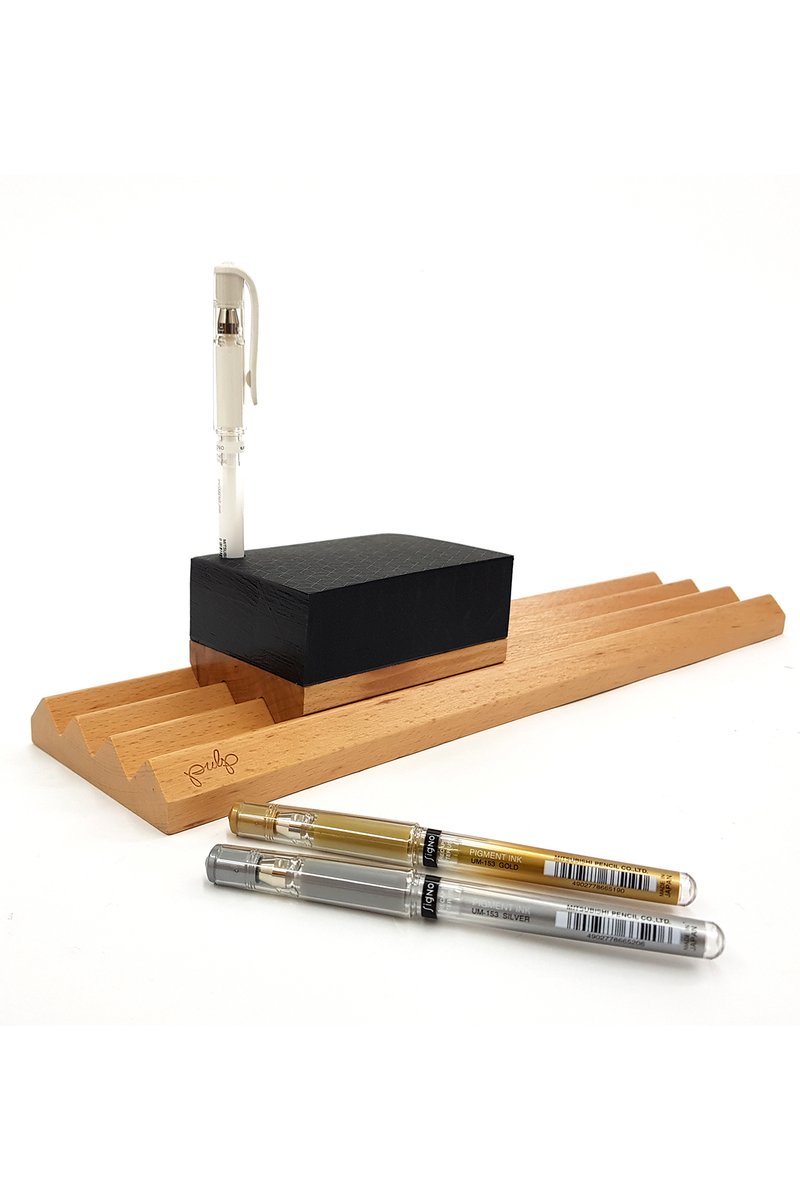 Toblerono & Mini Toblerono  | Wood Pen Tray & Memo Pad Set